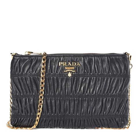 prada nappa gaufre chain shoulder bag|Gaufré nappa leather shoulder bag .